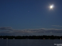 62595RoCrLeUsmNr - The Moon, Jupiter - Saturn over Sturgeon Lake   Each New Day A Miracle  [  Understanding the Bible   |   Poetry   |   Story  ]- by Pete Rhebergen